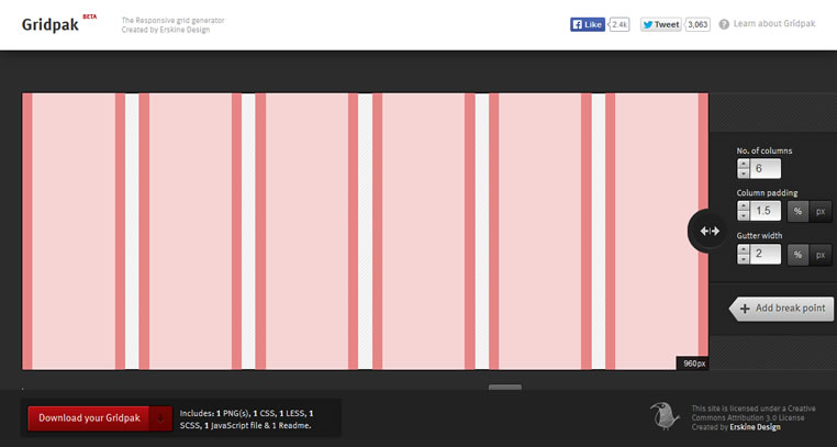 Gridpak is a useful tool for generating a responsive grid system