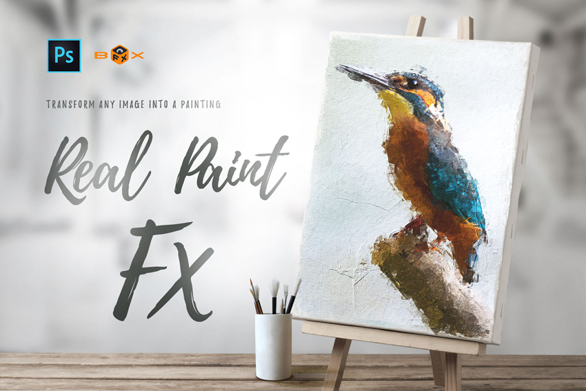 Animated Real Paint FX - Photoshop Add-On  