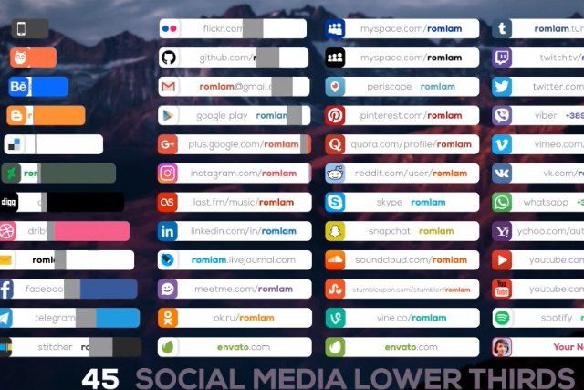 Social Media Lower Thirds