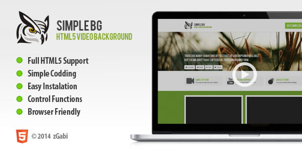 Simple BG – Easy Video Background HTML5