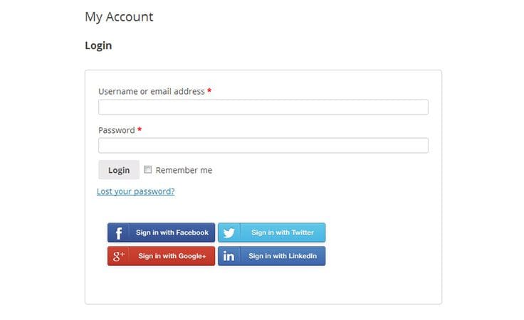 WooCommerce Social Login