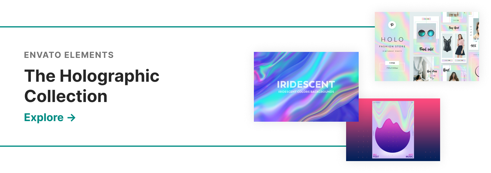 Holographic Design Trend Collection