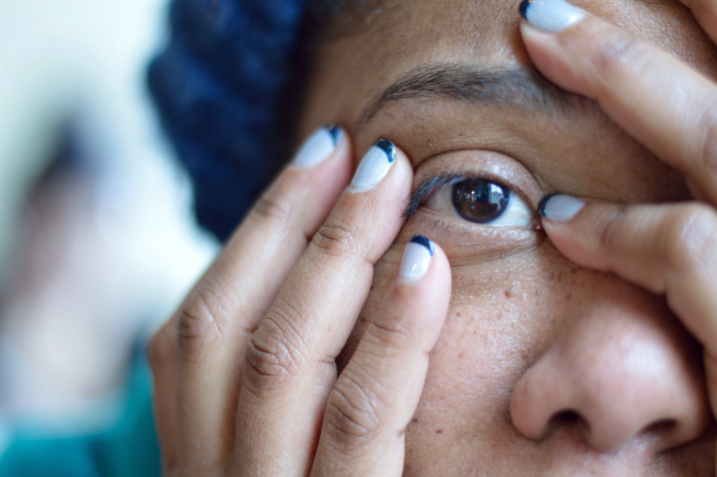  woman with eye close up