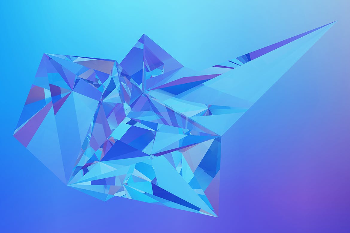 Azure - Crystal Low Poly Refraction Backgrounds by themefire