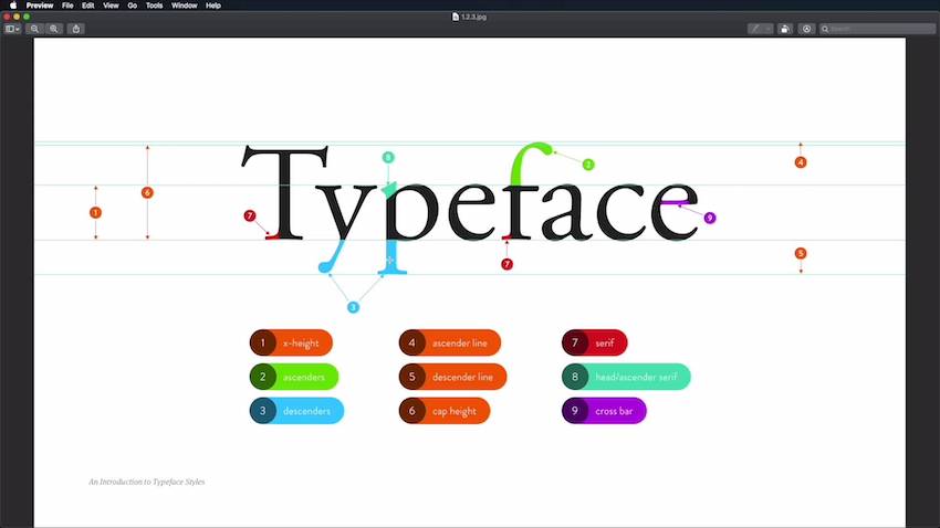 Typeface styles explained