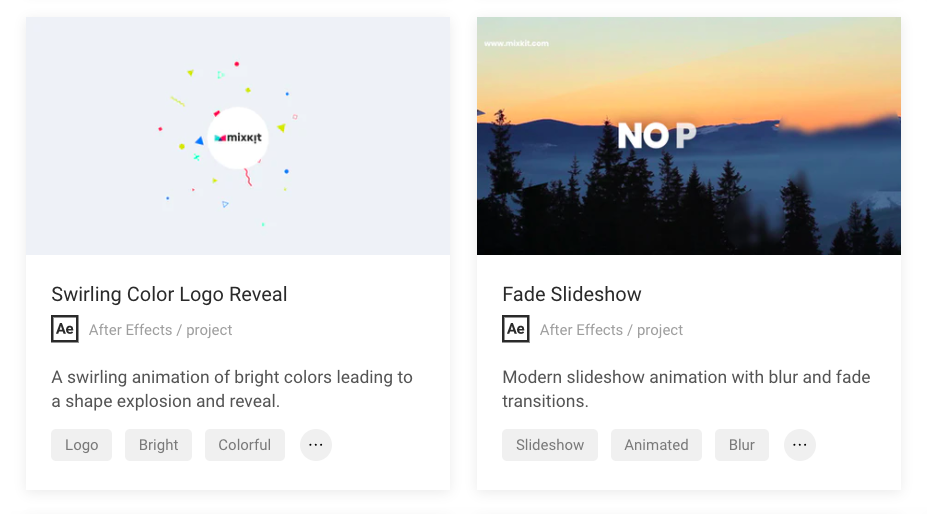Mixkit After Effects Templates