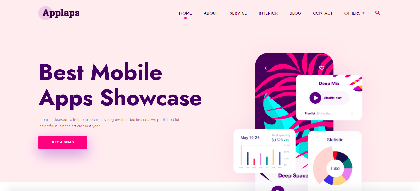 Applaps – App Software HubSpot theme
