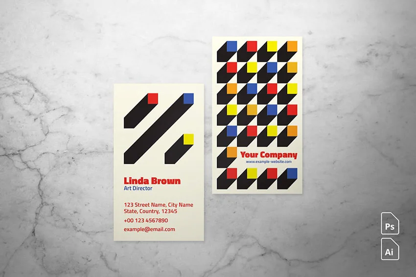 Retro business card