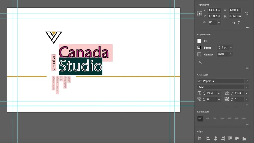 Text alignment helps control how text sits on your premium Envato Elements AI business card template.