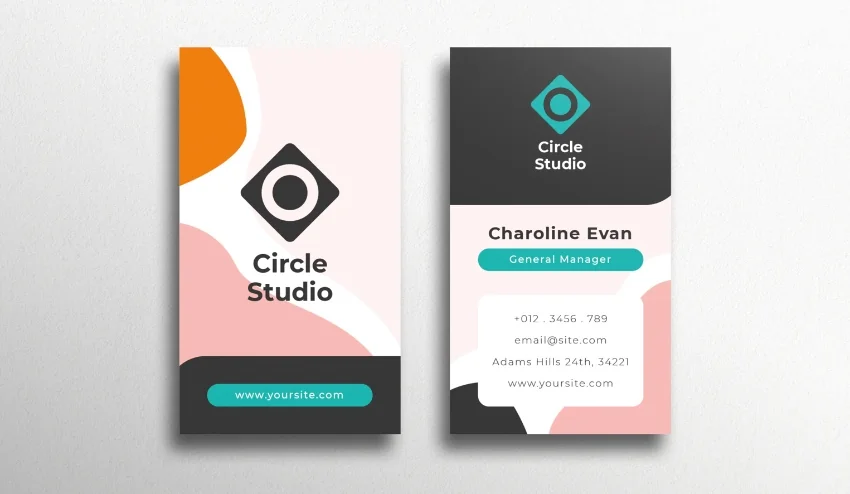 Bold text business card design