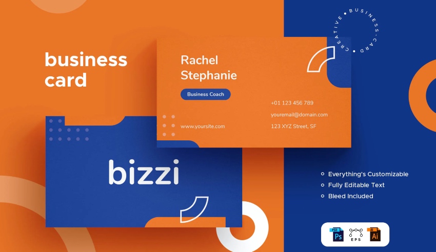 Colorful business card template