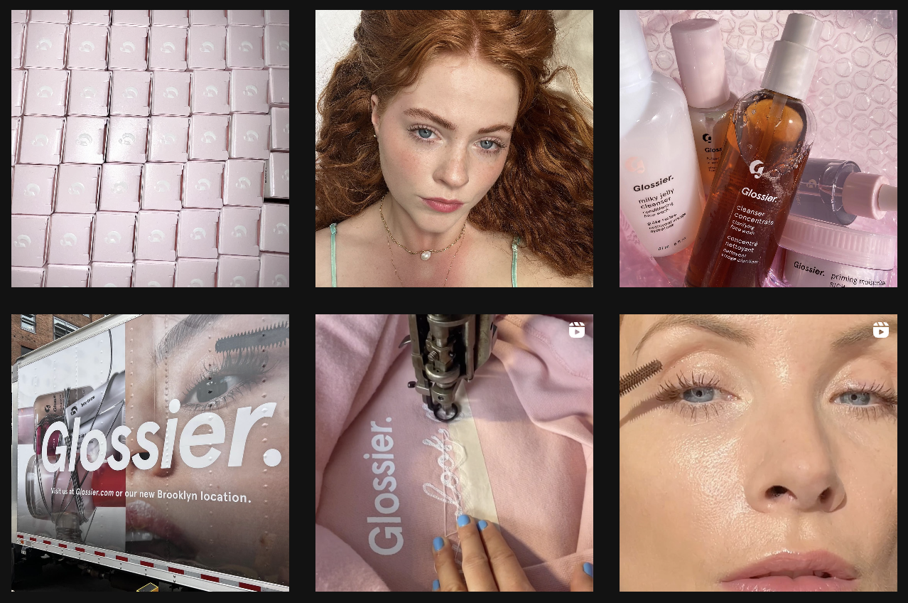 Glossier Instagram feed