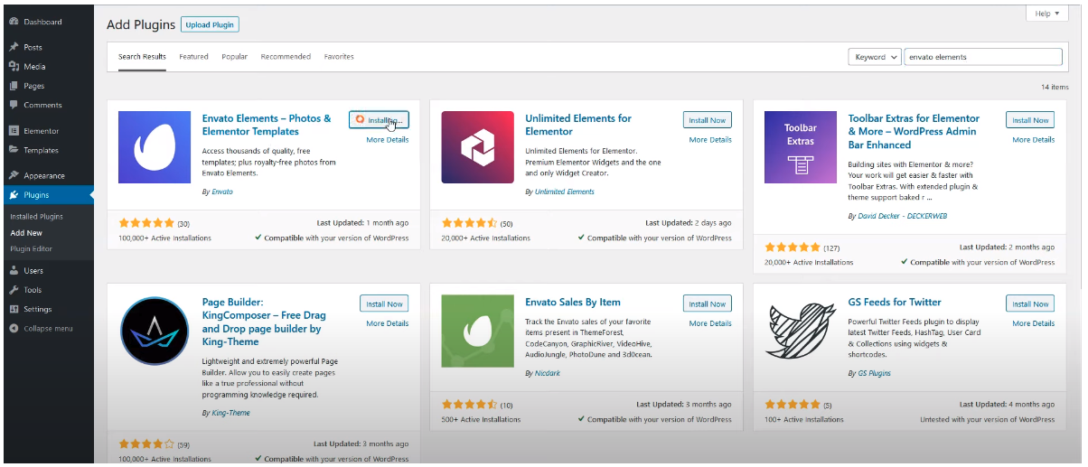 Envato Elements on WordPress