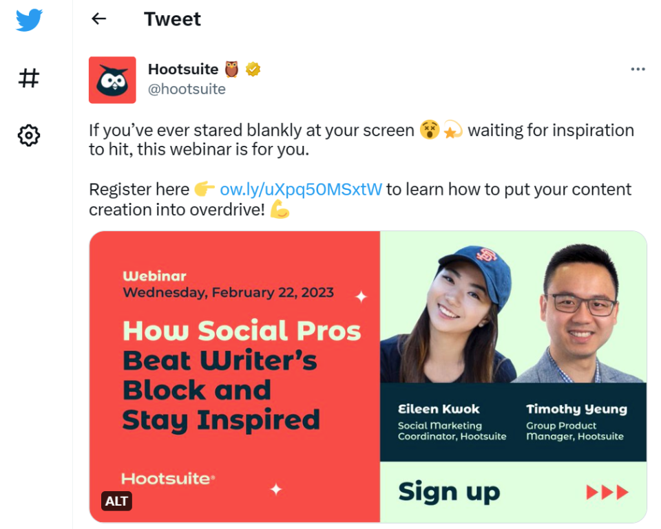 tweet example