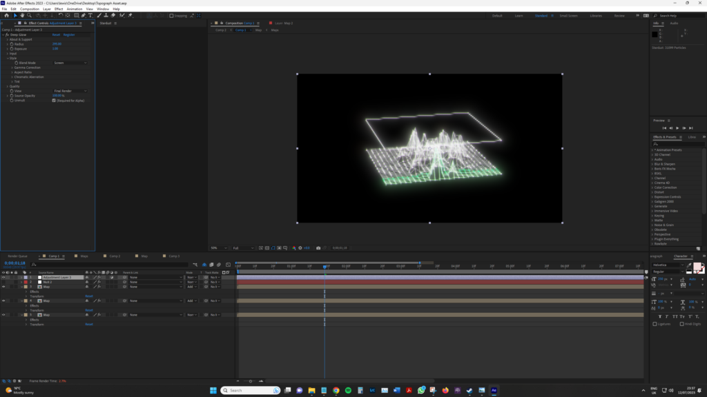 add Deep Glow to a single adjustment layer.