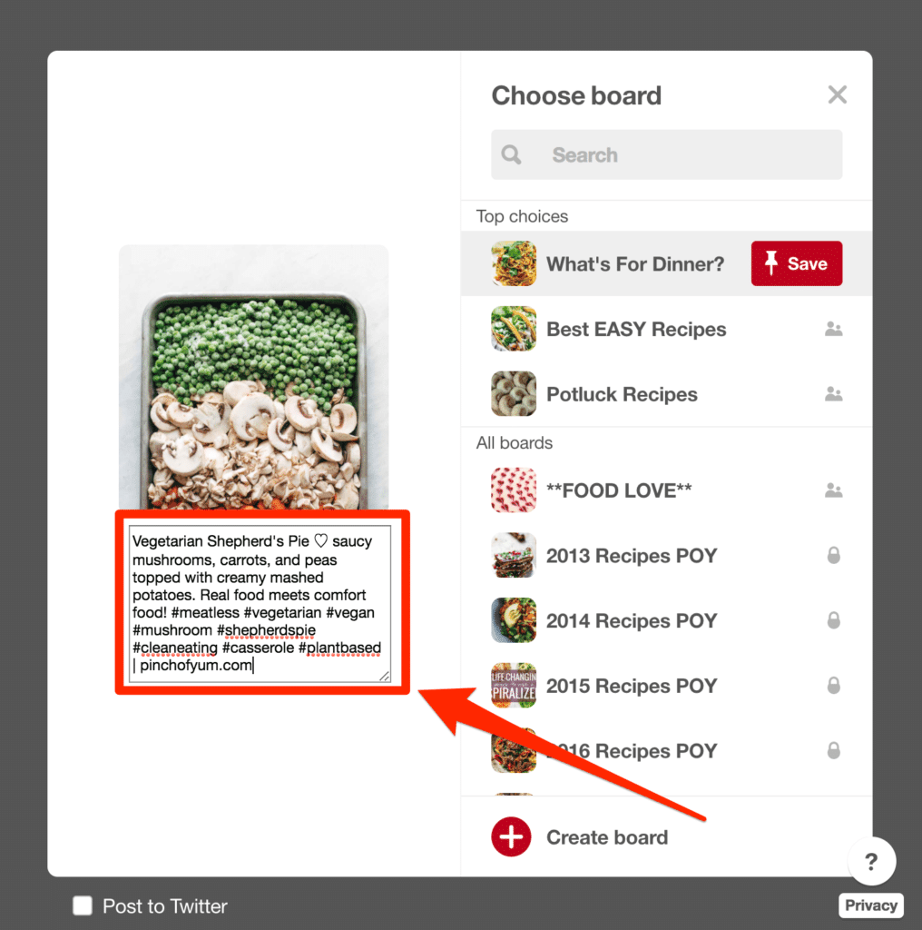 Pinterest hashtags