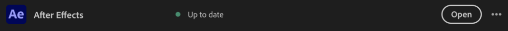 after effects up to date