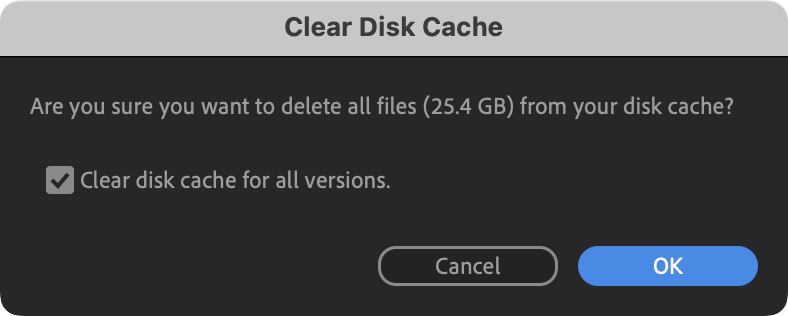 clear disk cache