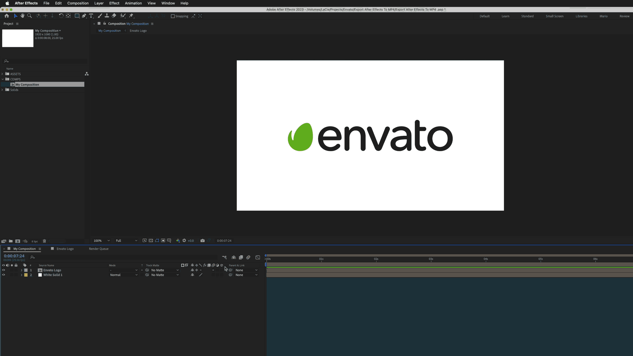 How To Quickly Export After Effects To MP4