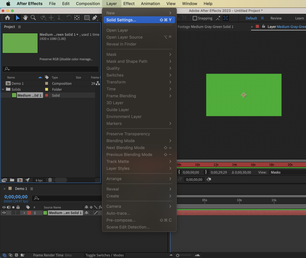 How to Change the Colour of a Solid Colour Layer