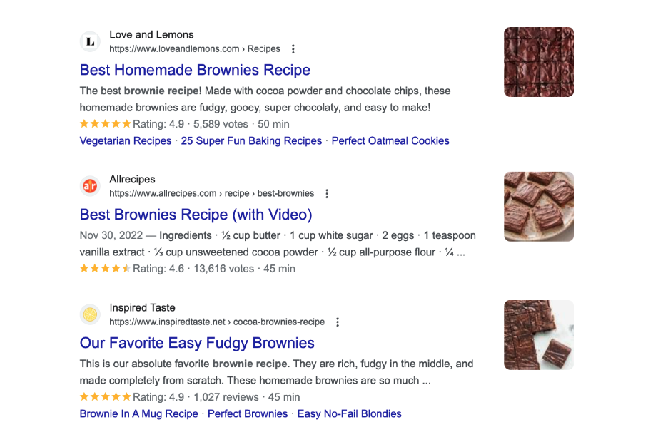 SERPs example