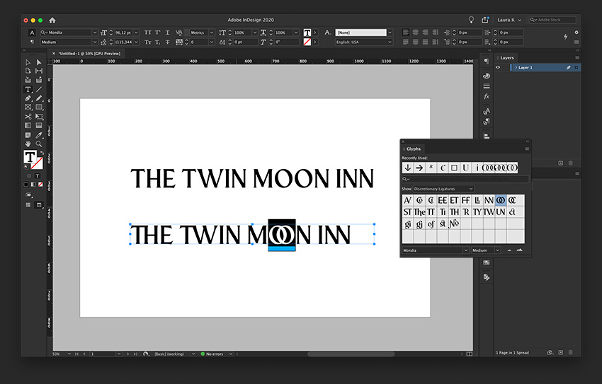 use the glyphs