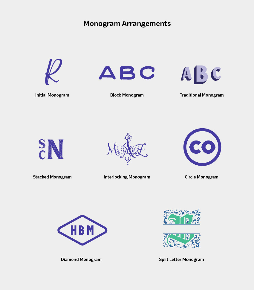 monogram arrangements 
