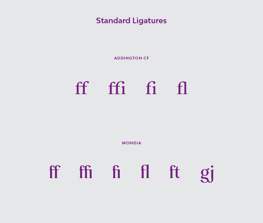 standard ligatures