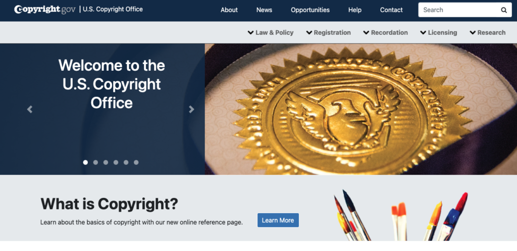 Copyright.gov website