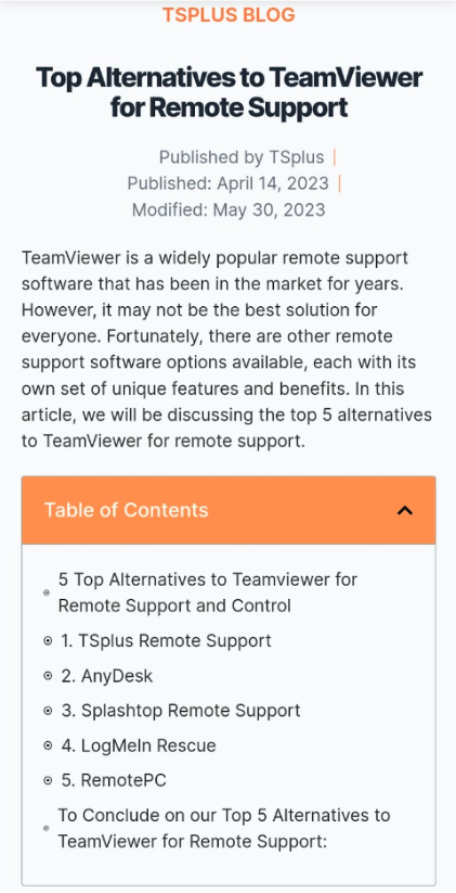 Teamviewer alternatives