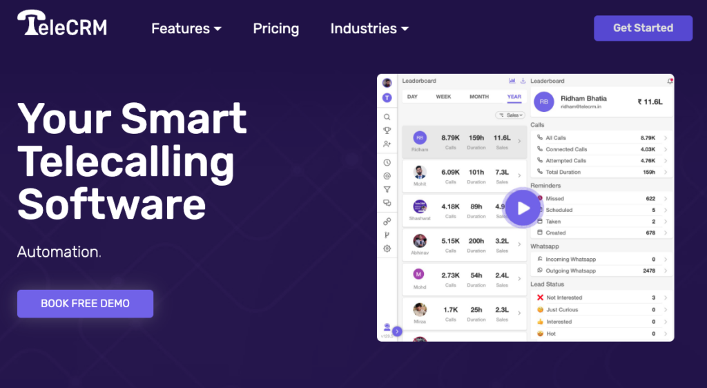 TeleCRM website