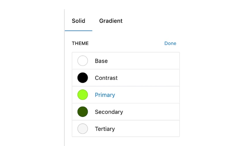 color palette