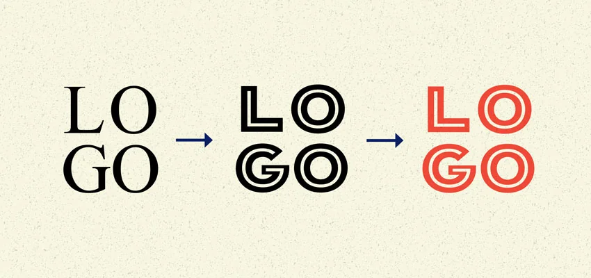 demo of logo with different fonts