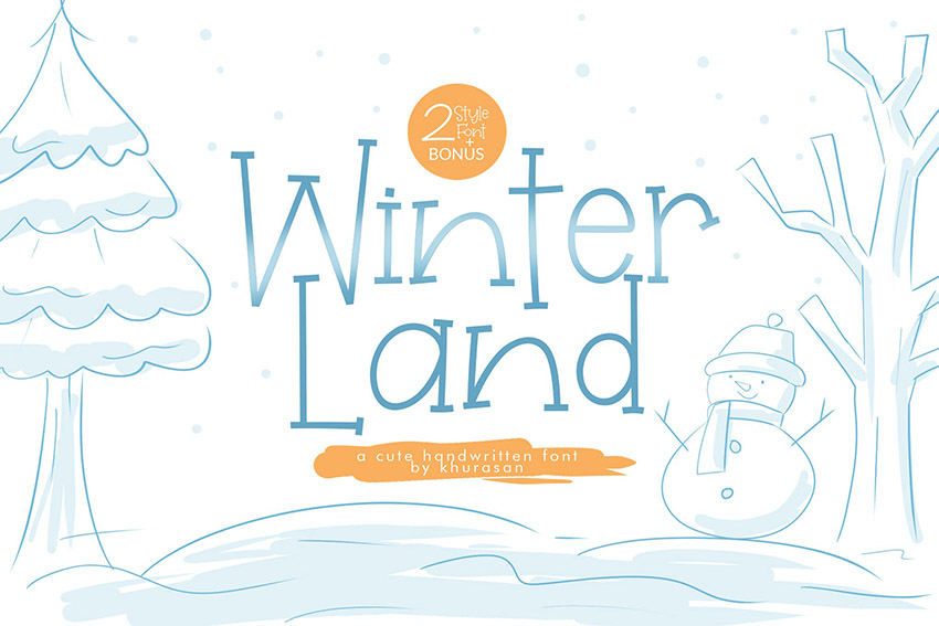 WinterLand Font (OTF, TTF, AI, EPS, JPG)