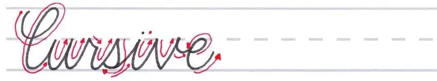 word cursive