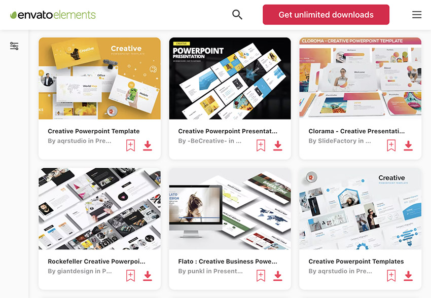 There are thousands of creative PowerPoint templates on Envato Elements.