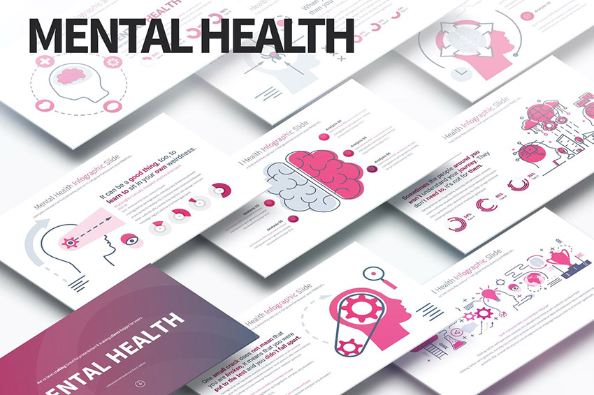 MENTAL HEALTH is a premium template. It sets the standard for medical PPT templates with infographics.