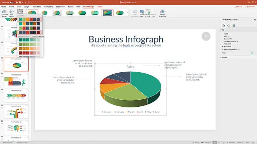 Change Chart Colors in PowerPoint