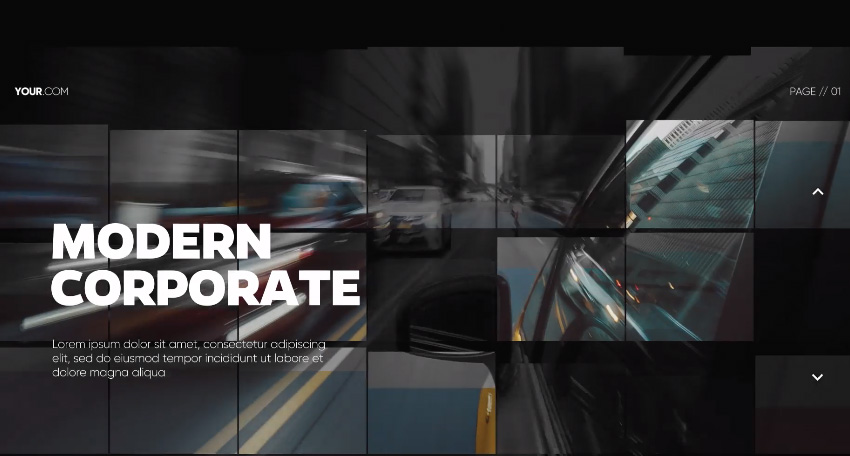 Modern Mosaic - Corporate Presentation // DaVinci Resolve