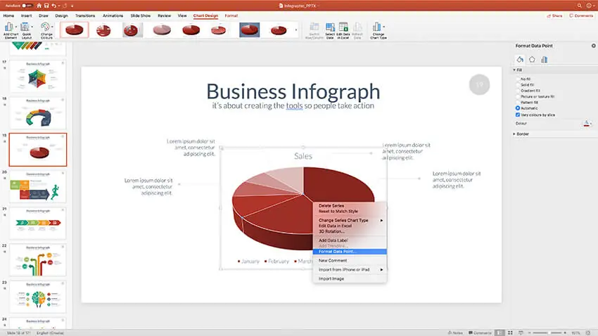  Format Chart Area in PowerPoint