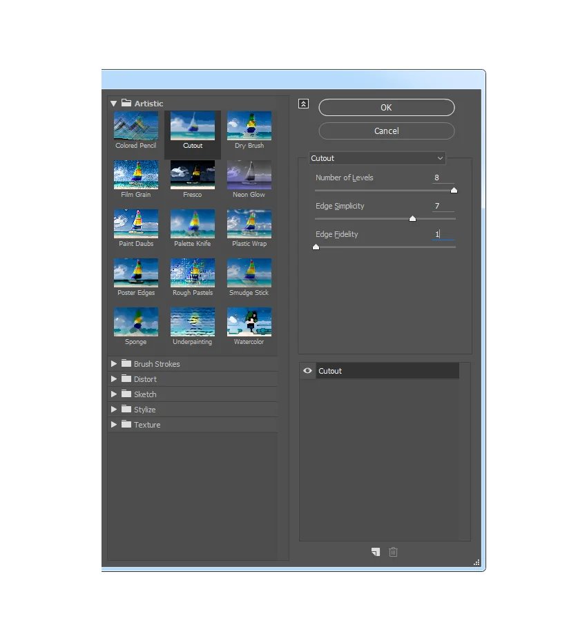 new settings for effect