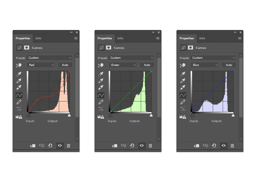 Now Double-click on this layer thumbnail and in the Properties panel enter the settings below: