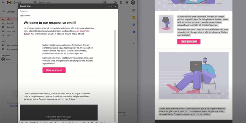 email formatting in gmail