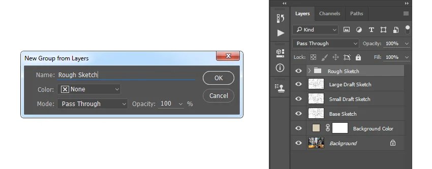 group layers