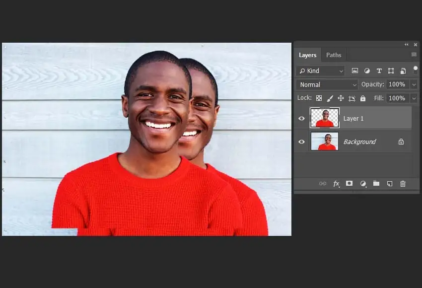 cutting out an image using the control j keys combination