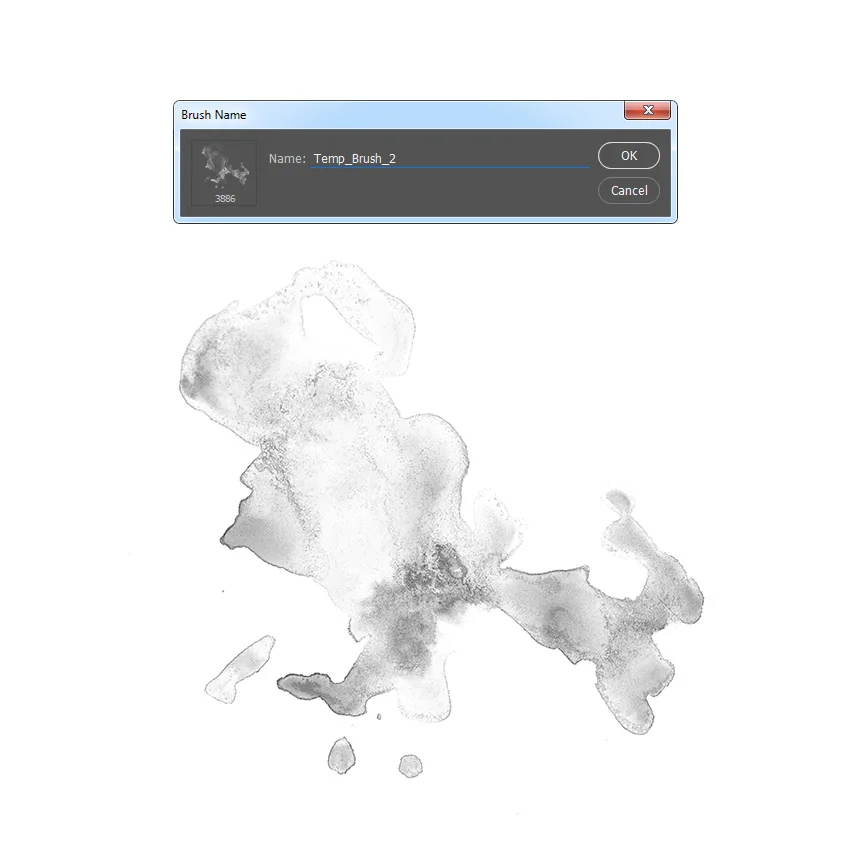 Open the second texture scan, go to Edit > Define Brush to define this texture as a brush, and name it Temp_Brush_2.