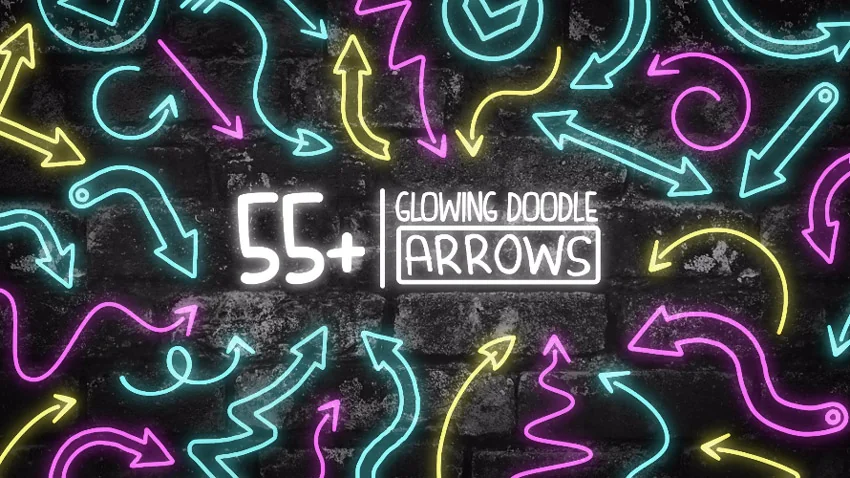 Glowing arrow pack for Premiere Pro from Envato Elements
