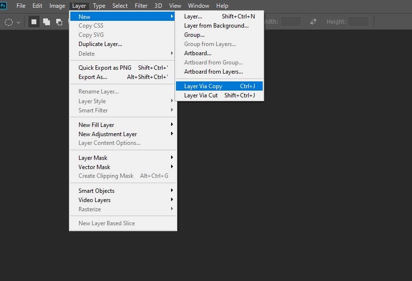 layer via cut or layer via copy