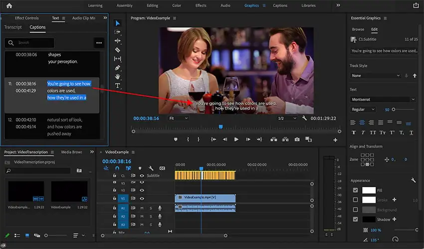 Premiere Pro Pace of Speech