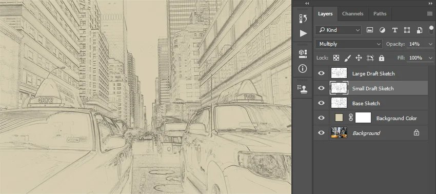set opacity to 14%